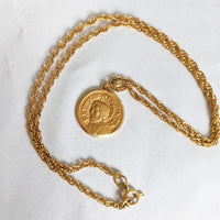 Gold Coin Apostle Santiago Necklace