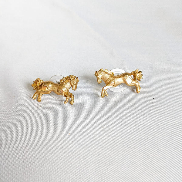 Gold Horse Earrings