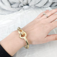 Gold Link Cuff Bracelet