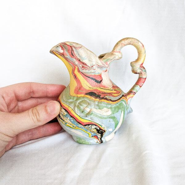 Marble Paint Mini Pitcher Vase