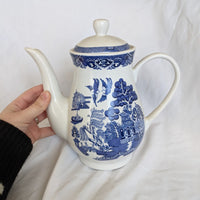 Vintage Royal Cuthbertson Blue Willow Teapot