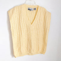 Yellow Knit Sweater Vest Top