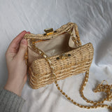 Wicker Basket Crossbody Purse