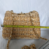 Wicker Basket Crossbody Purse