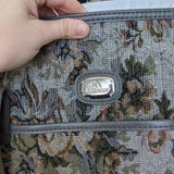 Blue Floral Jordache Weekender Carpet Bag