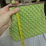 Green Bobble Knit Purse