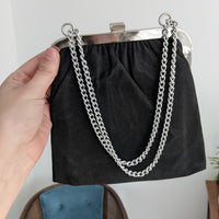 Black + Silver Etched Mini Purse