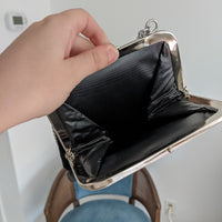 Black + Silver Etched Mini Purse