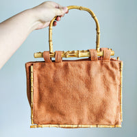 Peach Bamboo Structured Purse