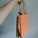 Peach Bamboo Structured Purse