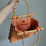 Peach Bamboo Structured Purse