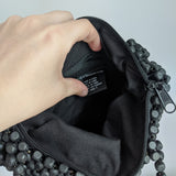 Black Wooden Beaded Purse