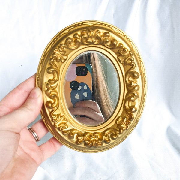 Mini Gold Frame Decorative Mirror