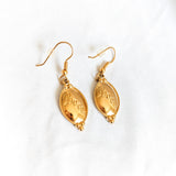 Gold Tone LOVE Earrings