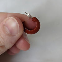 Enamel Rust Hoop Earrings