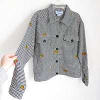 Houndstooth Olive Chore Jacket