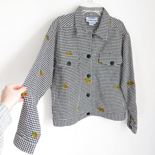 Houndstooth Olive Chore Jacket