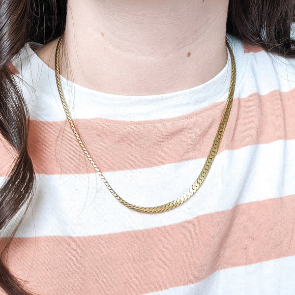 Gold Snake Chain Necklace