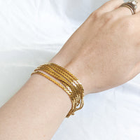 Gold Tone 7 Strand Chain Bracelet