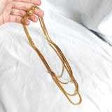 Four Strand Layered Gold Chain Necklace