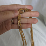 Four Strand Layered Gold Chain Necklace