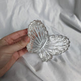 Glass Butterfly Lidded Box