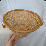 Tall Wicker Bamboo Handle Basket