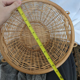 Tall Wicker Bamboo Handle Basket