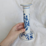 Blue + White Dragon Ceramic Candlestick Holder