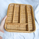 Wicker Utensil Drawer Kitchen Organizer