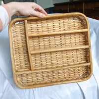 Wicker Utensil Drawer Kitchen Organizer