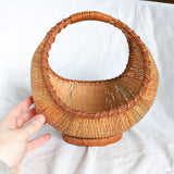 MCM Circle Orb Wicker Basket