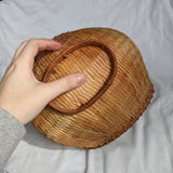 MCM Circle Orb Wicker Basket