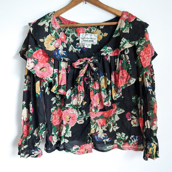 Floral Tiered Ruffle Blouse