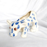 Spotted Ceramic Cow Planter