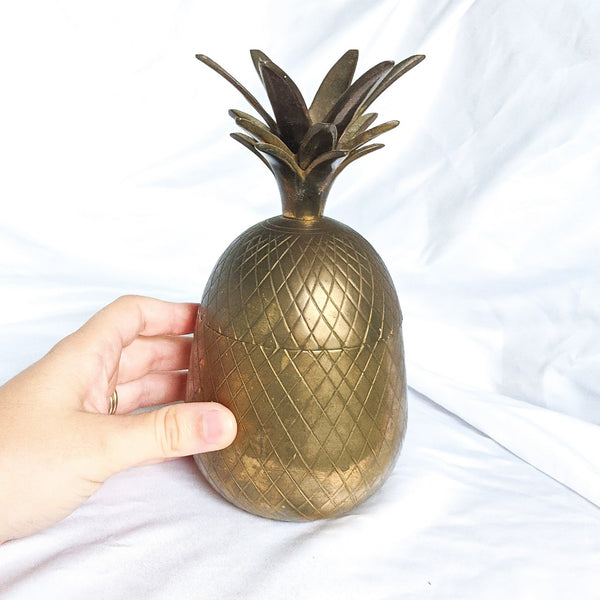 Brass Lidded Pineapple Container