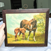 Scenic Horse Print on Wood