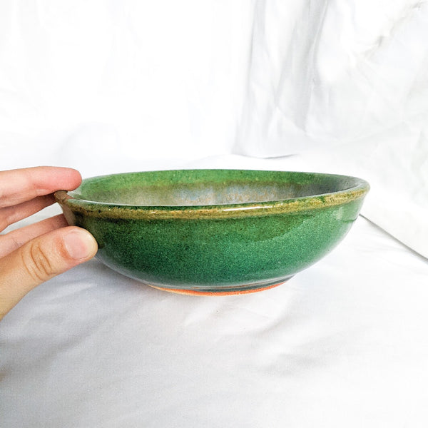 Green Glazed Ceramic Dish