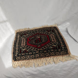 Red + Tan Vintage Mini Persian Rug