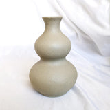 Vintage Tan Curvy Pottery Bud Vase