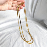 Pair of Two Gold Tone Chain Necklaces