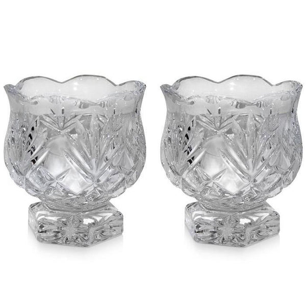 Pair of Crystalline Marquis by Waterford Newberry Votives