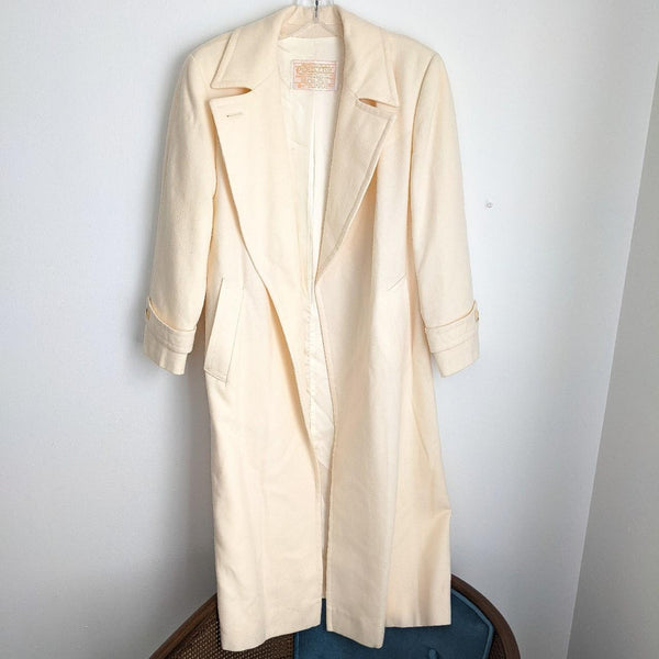 Vintage Pendleton Cream Wool Trench Coat