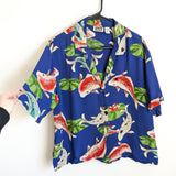 Colorful Koi Fish Button Down Blouse