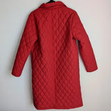 Red Vintage Blair Quilted Long Coat