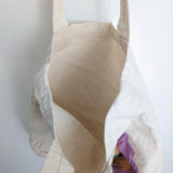 Vintage Flower Quilt Patch Tote Bag