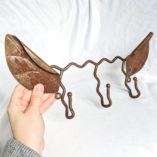 Copper Vintage Metal Leaf Handmade Wall Hook Hanger