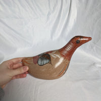Vintage Tonala Mexican Pottery Bird Figurine