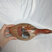 Vintage Tonala Mexican Pottery Bird Figurine