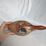 Vintage Tonala Mexican Pottery Bird Figurine